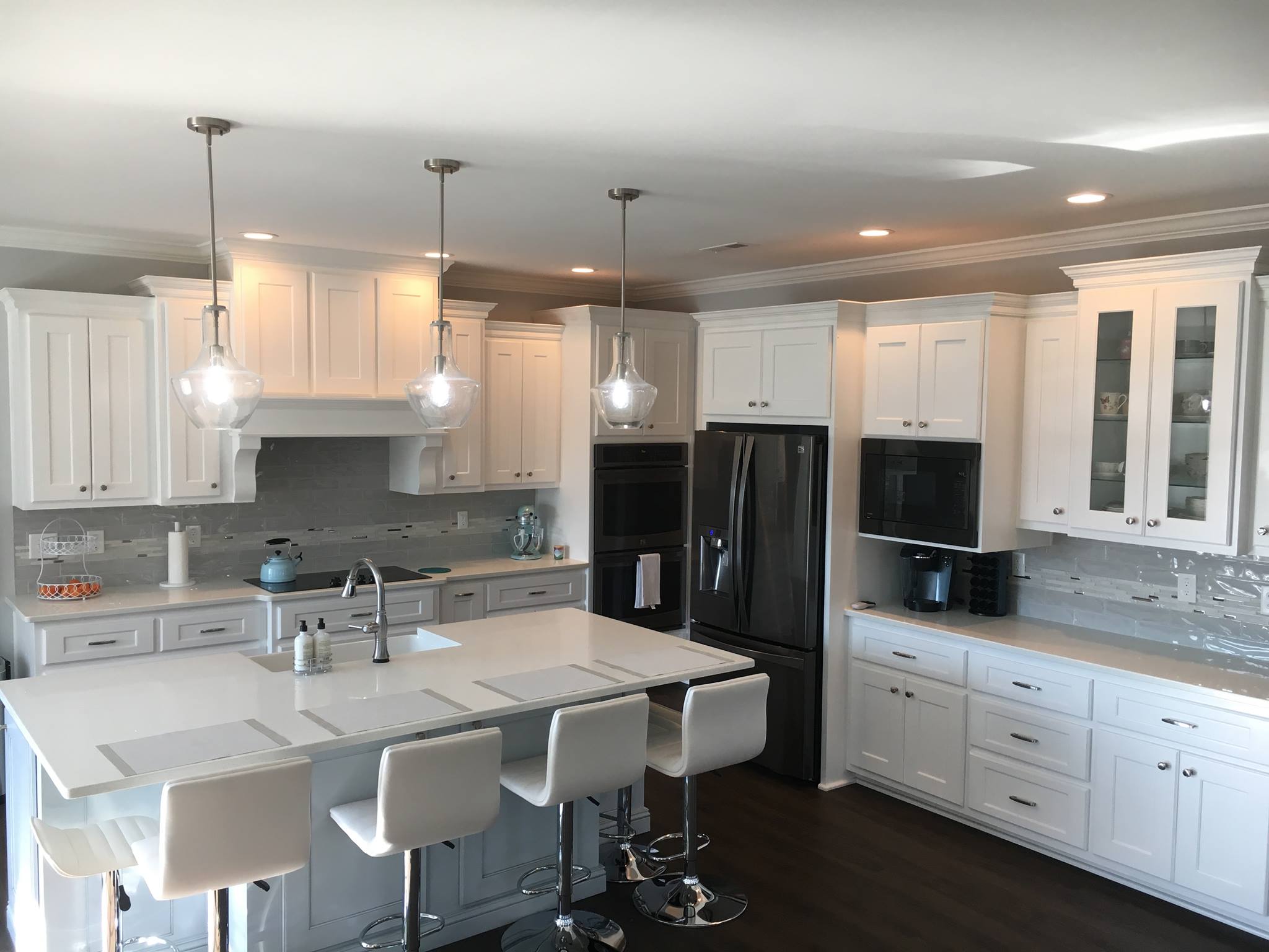 Modern kitchen with elegant stone countertops